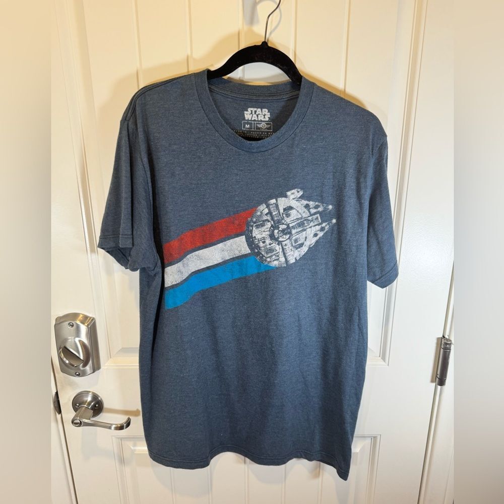 Blue Star Wars Millennium Falcon Men’s Medium Tee